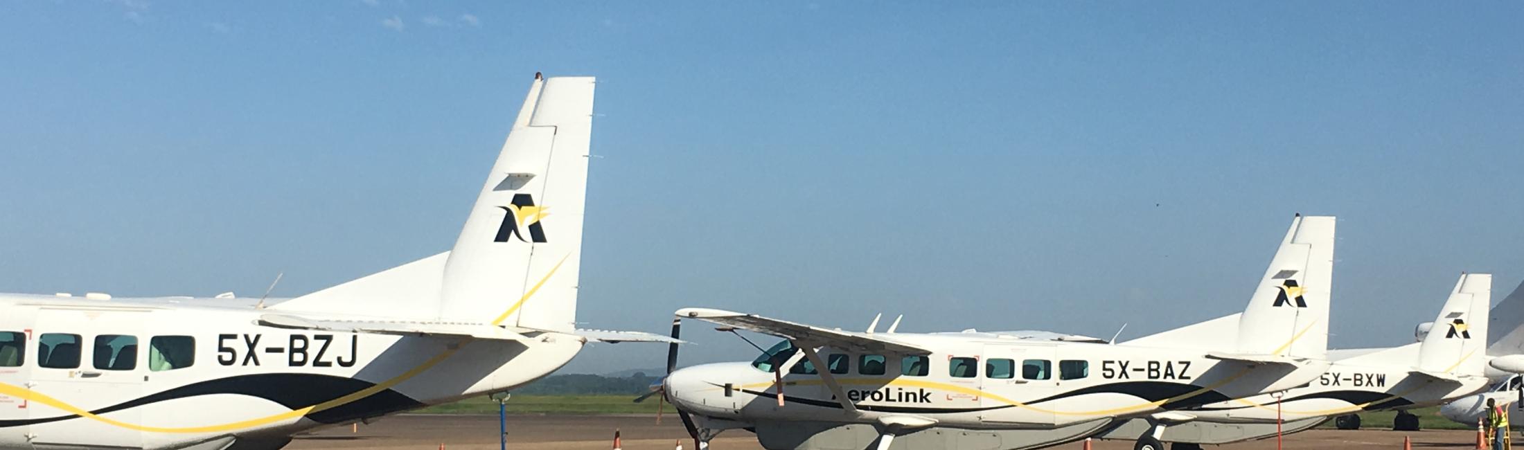 3 Aerolink aircrafrts Entebbe Airport (Uganda)