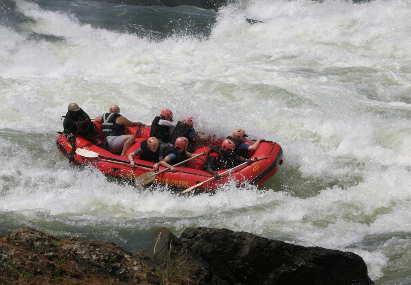 Raft at Bujagali (River Nile, Jinja Uganda)