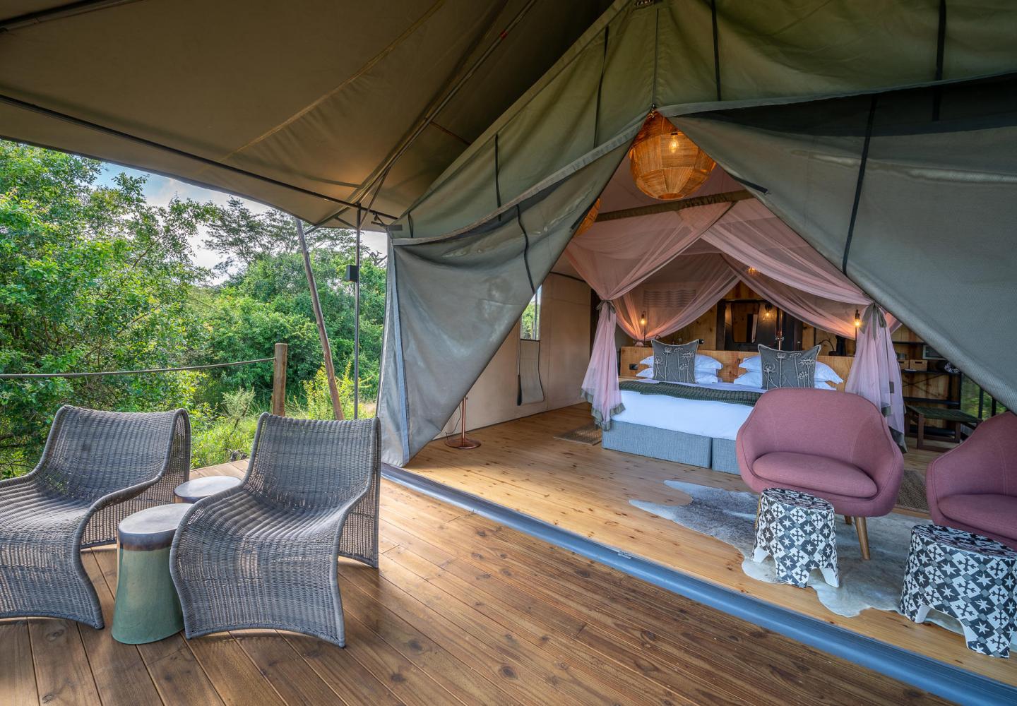 Magashi - Outside view bedroom - Wilderness Safaris (Akagera Rwanda)