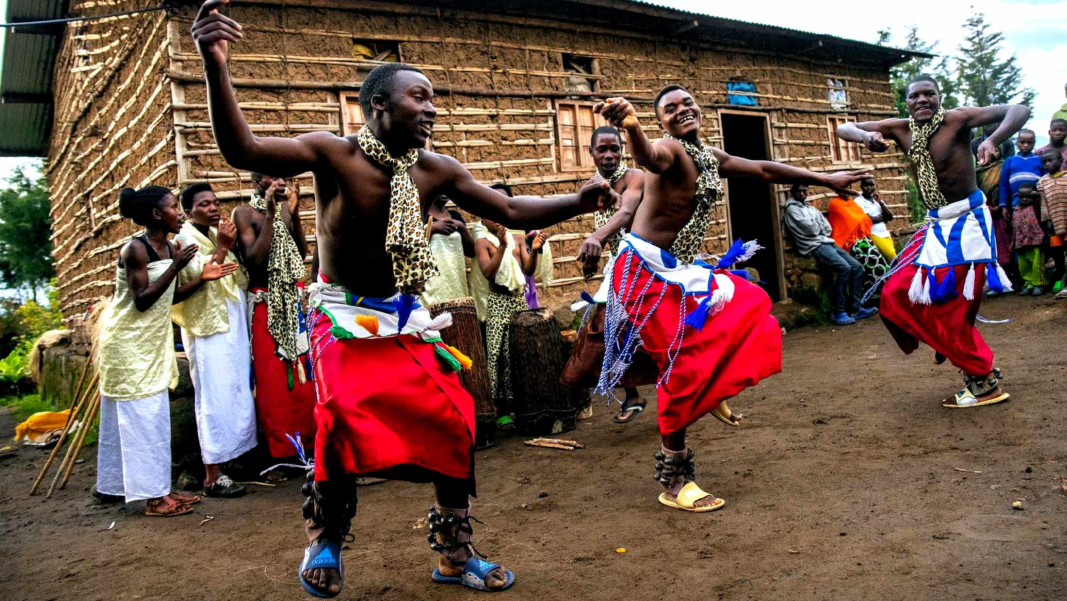 Intore dances by local Community (Volcanoes NP Rwanda)